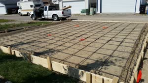Flat Garage Pad With Deepened Edge Formwork